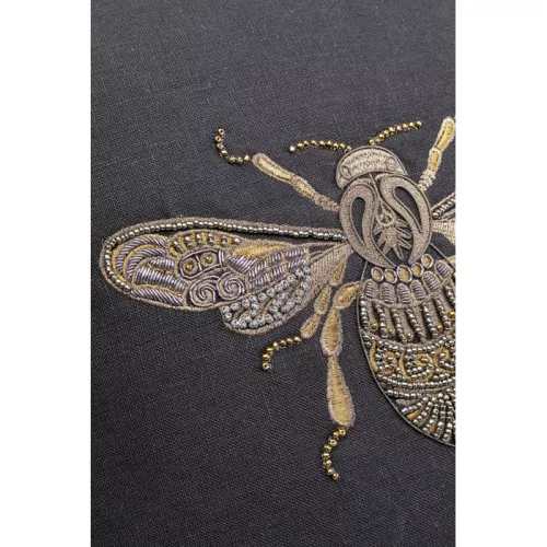 Prydnadskudde Glitter Bee – Bi, 40x40cm