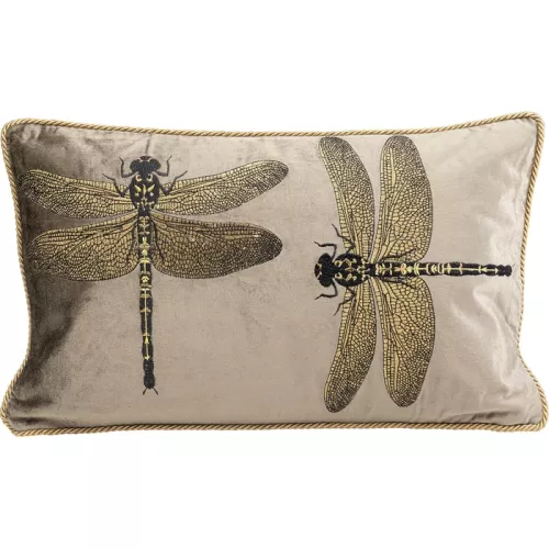 Prydnadskudde Glitter Dragonfly Brown 50x30cm