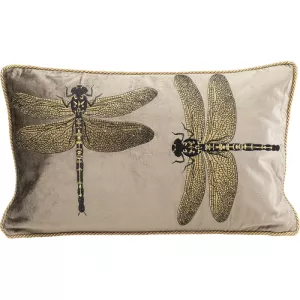 Prydnadskudde Glitter Dragonfly Brown 50x30cm