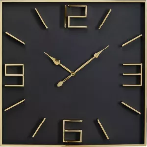 Väggklocka Gamble svart/guld 92x92 cm