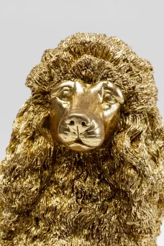 Skulptur Pudel - Guld, 34cm