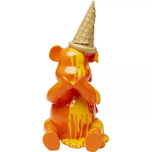 Dekorationsfigur Sitting Gelato Bear orange, 37 cm