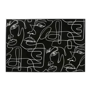 Tavla Faces Svart/Vit - 150x100cm