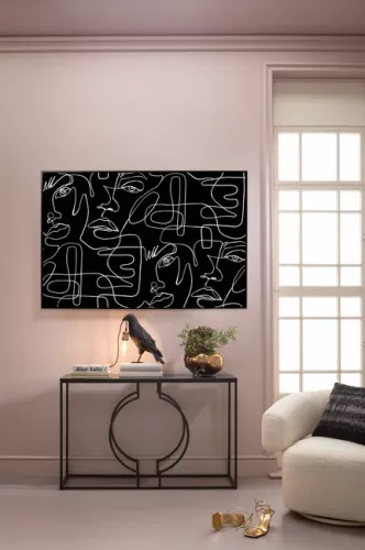 Tavla Faces Svart/Vit - 150x100cm