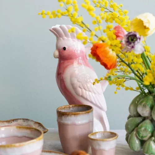 Karaff Exotic Bird rosa, 30 cm