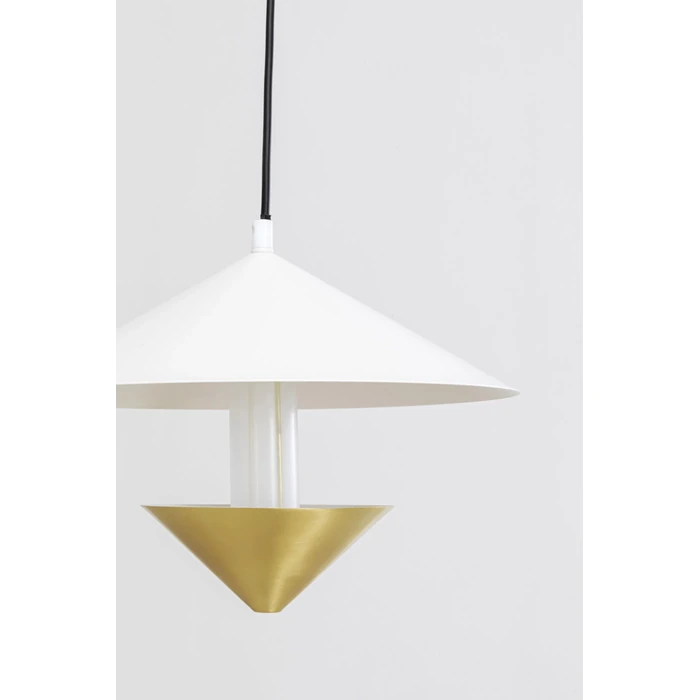 Taklampa Cappelli flerfärgad, 155 cm, Vit/Svart/Guld, mått 150 x 154.5 x 35 cm, sedd från höger sida