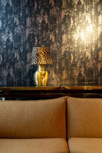 Lampa Kvinna - Guld/Leopard