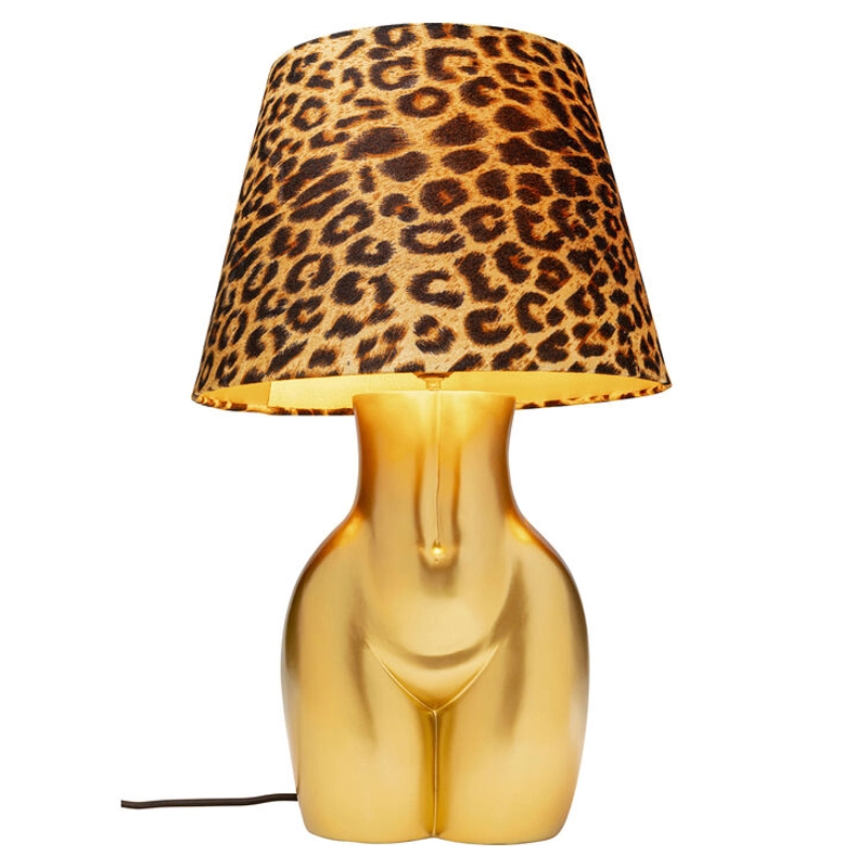 Lampa Kvinna - Guld/Leopard