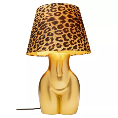 Lampa Kvinna - Guld/Leopard