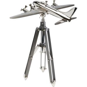 Skulptur Flygplan Stativ - Silver, 54cm