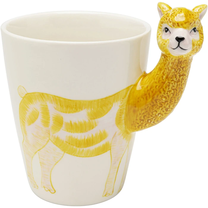 Mugg Funny Animal Alpacka 12 cm