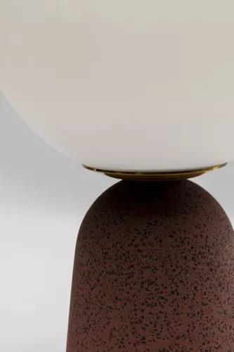 Bordslampa Bo - Roströd/Brun, 33cm