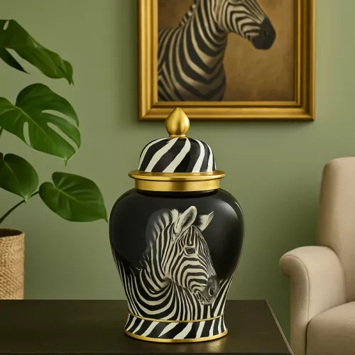 Dekor Urna Zebra, 38cm