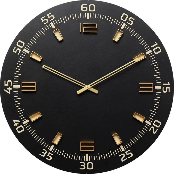 Väggklocka Milk Bar - Svart Ø60cm