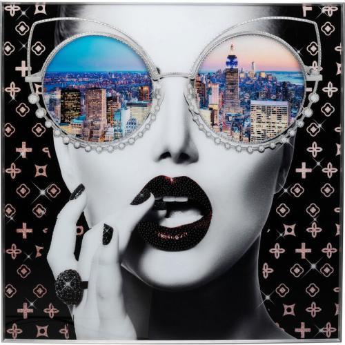 Tavla Kvinna New York City, 120x120cm