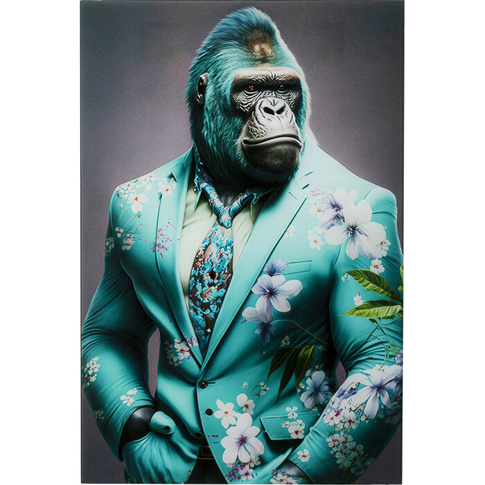 Glastavla Sir Gorilla, 60x90cm