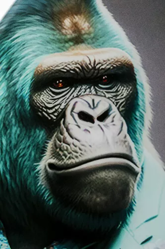 Glastavla Sir Gorilla, 60x90cm