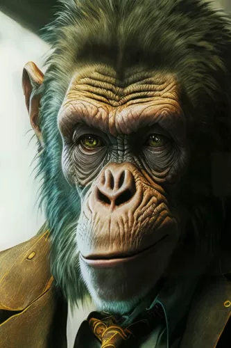 Glastavla Bar Monkey - 100x100cm