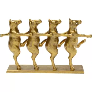 Dekorationsfigur Dancing Cows guld 40 cm