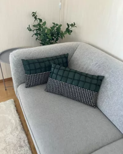 Prydnadskudde Duo – Grön, 30x50 cm