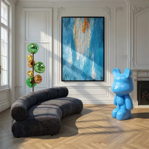 Dekorationsfigur Bear blå 101 cm
