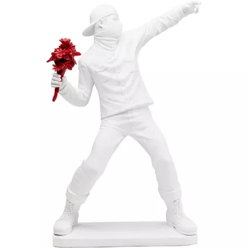 Dekorationsfigur Street Art Bouquet vit 67 cm, mått 66.5 x 41.5 x 24 cm, i huvudvy