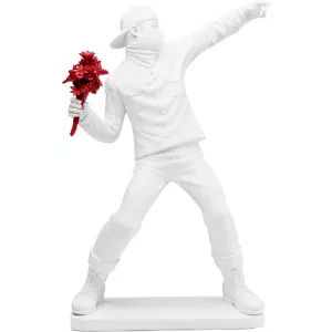 Dekorationsfigur Street Art Bouquet vit 67 cm, mått 66.5 x 41.5 x 24 cm, i huvudvy
