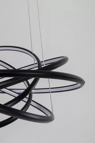 Taklampa Pendel Rings Svart LED