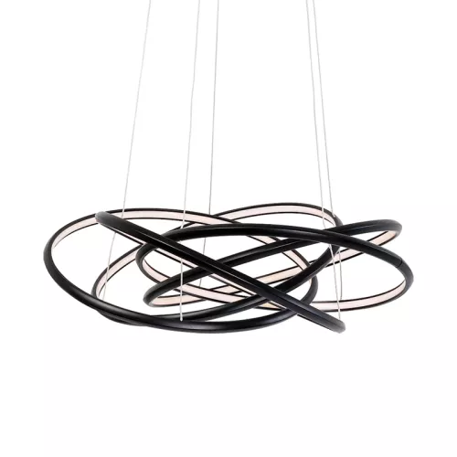 Taklampa Pendel Rings Svart LED