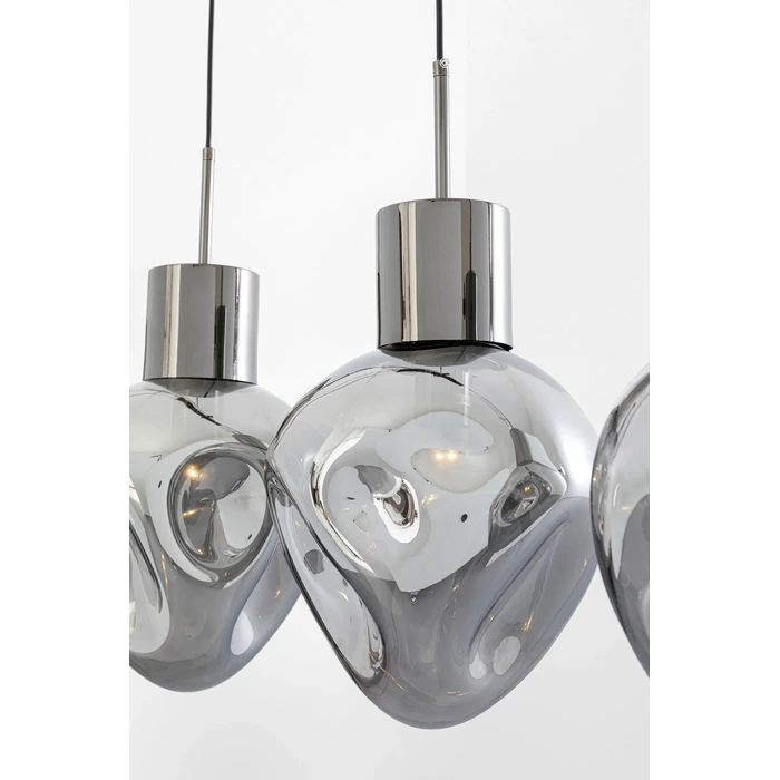 Taklampa Supernova Smoky, 120 cm, Grå/Silver, mått 160 x 110 x 25 cm, med fokus på material och ytstruktur