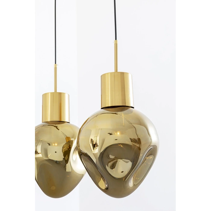 Taklampa Supernova Amber, 120 cm, Guld, mått 160 x 110 x 25 cm, med fokus på yta och finish