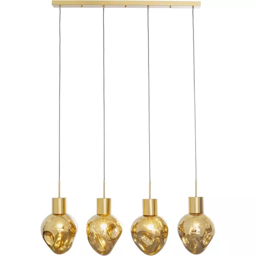 Taklampa Supernova Amber, 120 cm, Guld, mått 160 x 110 x 25 cm, sedd framifrån