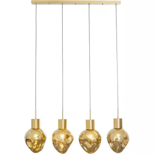 Taklampa Supernova Amber, 120 cm, Guld, mått 160 x 110 x 25 cm, sedd framifrån