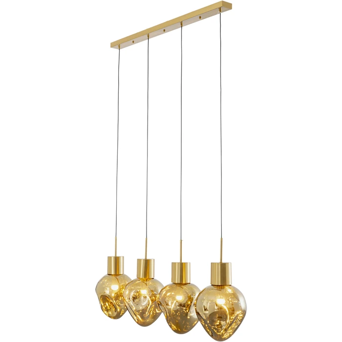 Taklampa Supernova Amber, 120 cm, Guld, mått 160 x 110 x 25 cm, sedd från höger sida