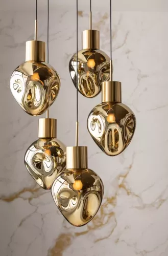 Taklampa Pendel Dough - Guld/Bärnsten