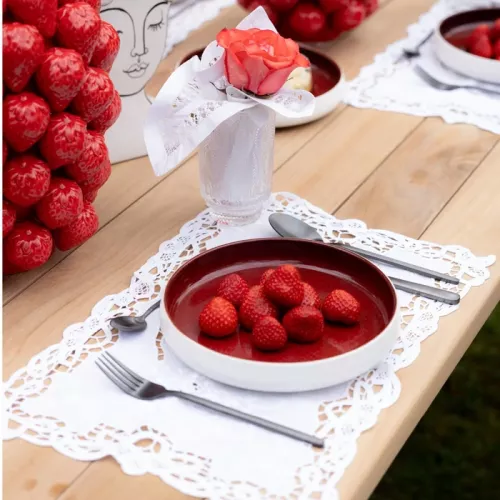 Tallrik Colorino Röd Ø21cm, 4-pack