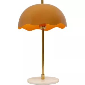 Bordslampa Lily orange med marmorfot 50 cm