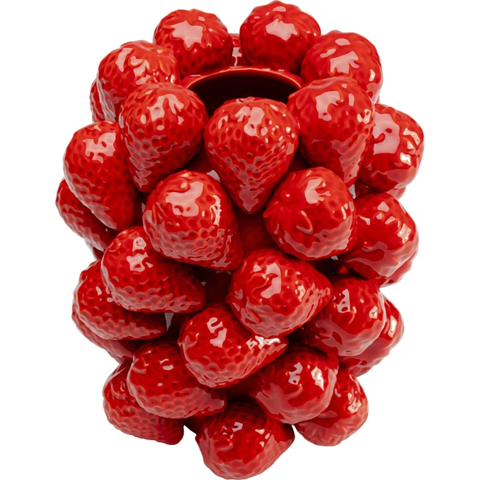 Vas Strawberries röd 24 cm