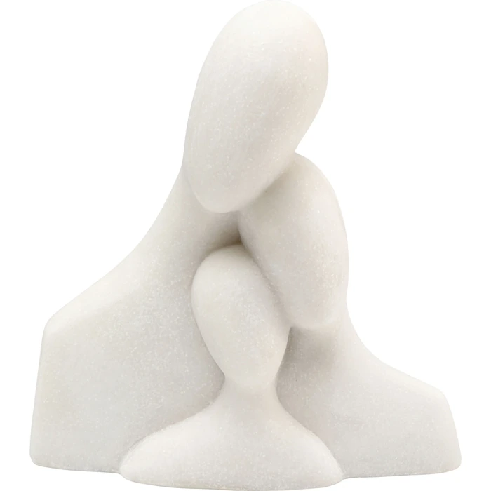 Dekorationsfigur Soft Family vit, 30 cm