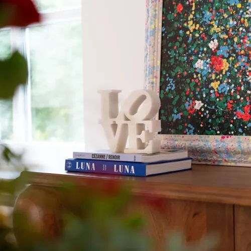 Dekoration Soft Love vit 19 cm