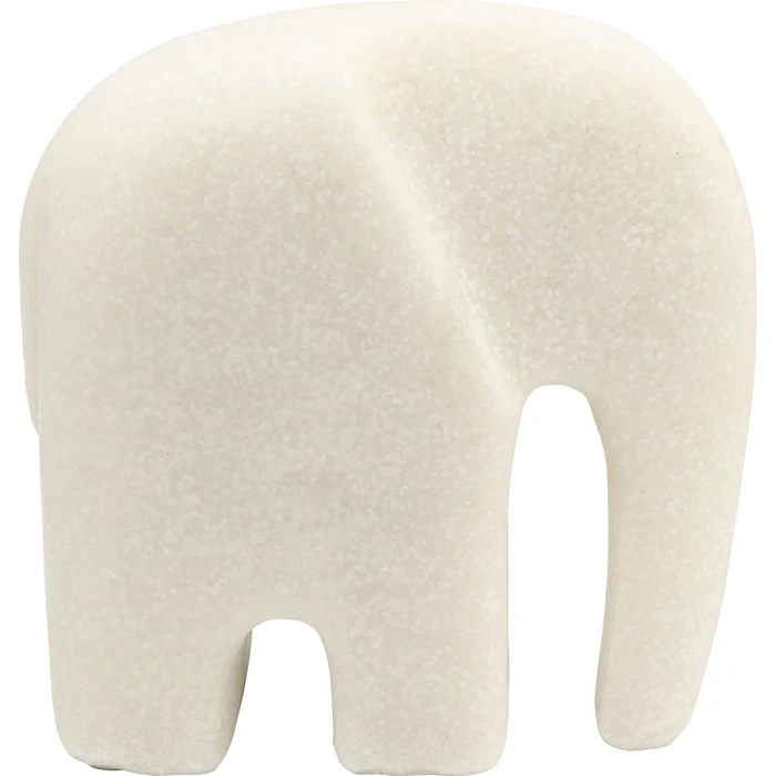 Dekorationsfigur Soft Elephant vit 14 cm