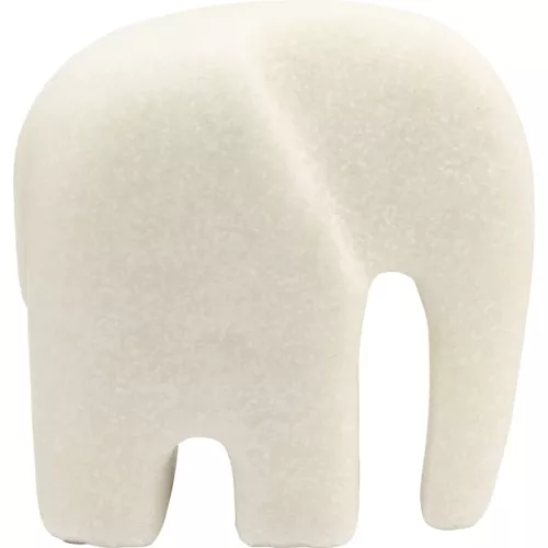 Dekorationsfigur Soft Elephant vit 14 cm