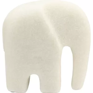 Dekorationsfigur Soft Elephant vit 14 cm