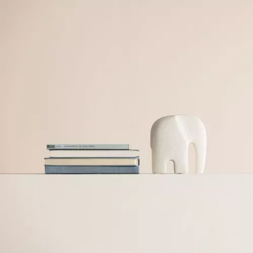 Dekorationsfigur Soft Elephant vit 14 cm