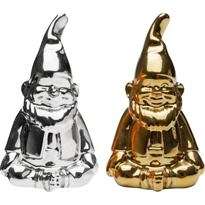 Salt och Pepparset – Tomtar Silver/Guld (2/Set)
