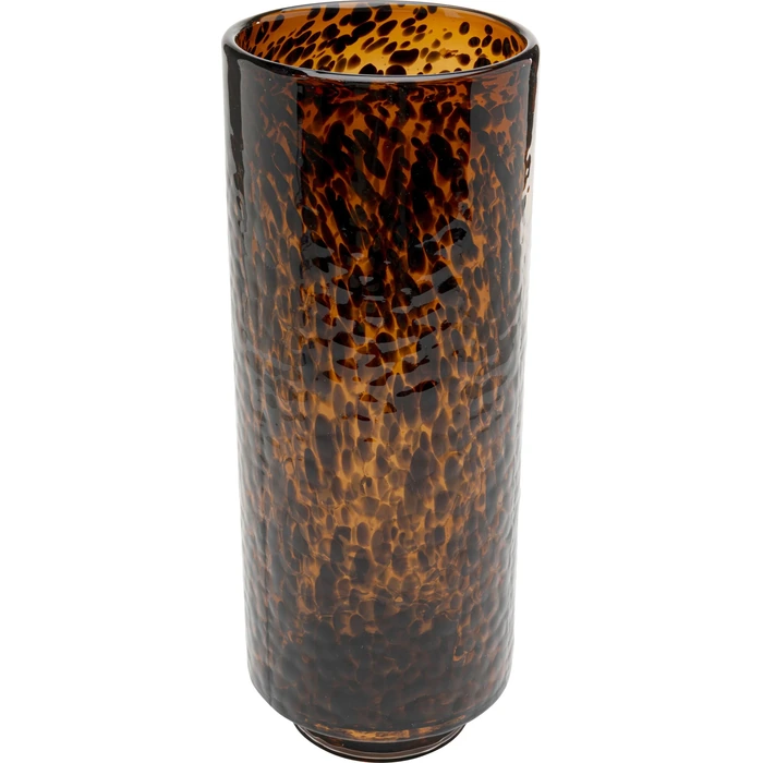 Vas Caramel i brunt glas, 37 cm, Svart/Brun, mått 36.5 x 14 x 14 cm, i huvudvy
