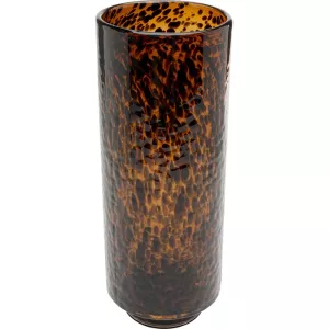 Vas Caramel i brunt glas, 37 cm, Svart/Brun, mått 36.5 x 14 x 14 cm, i huvudvy