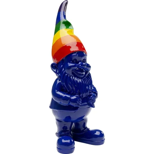 Dekorationsfigur Tomte Standing blå