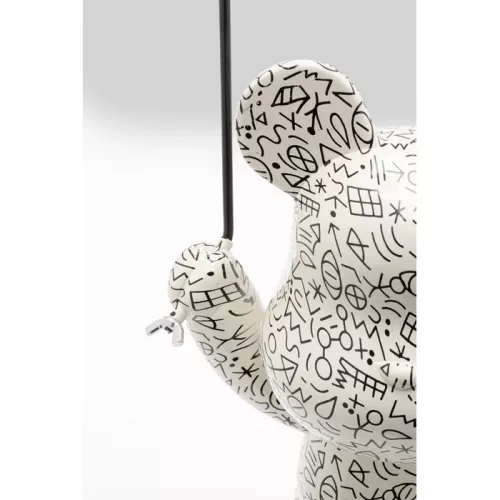 Dekorationsfigur Balloon Bear svart-vit 60 cm