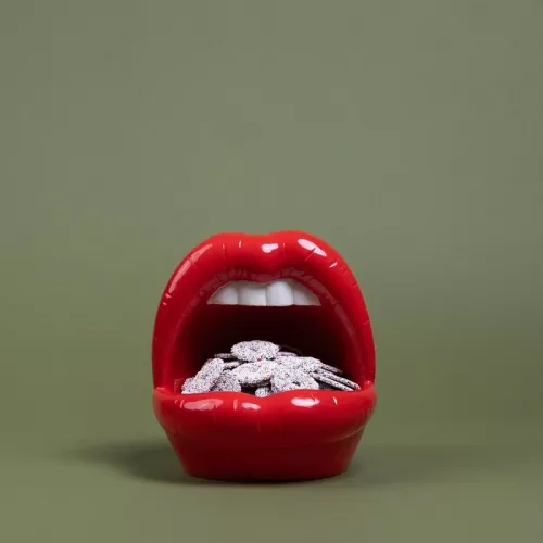 Dekorationsfigur Lips röd 21 cm